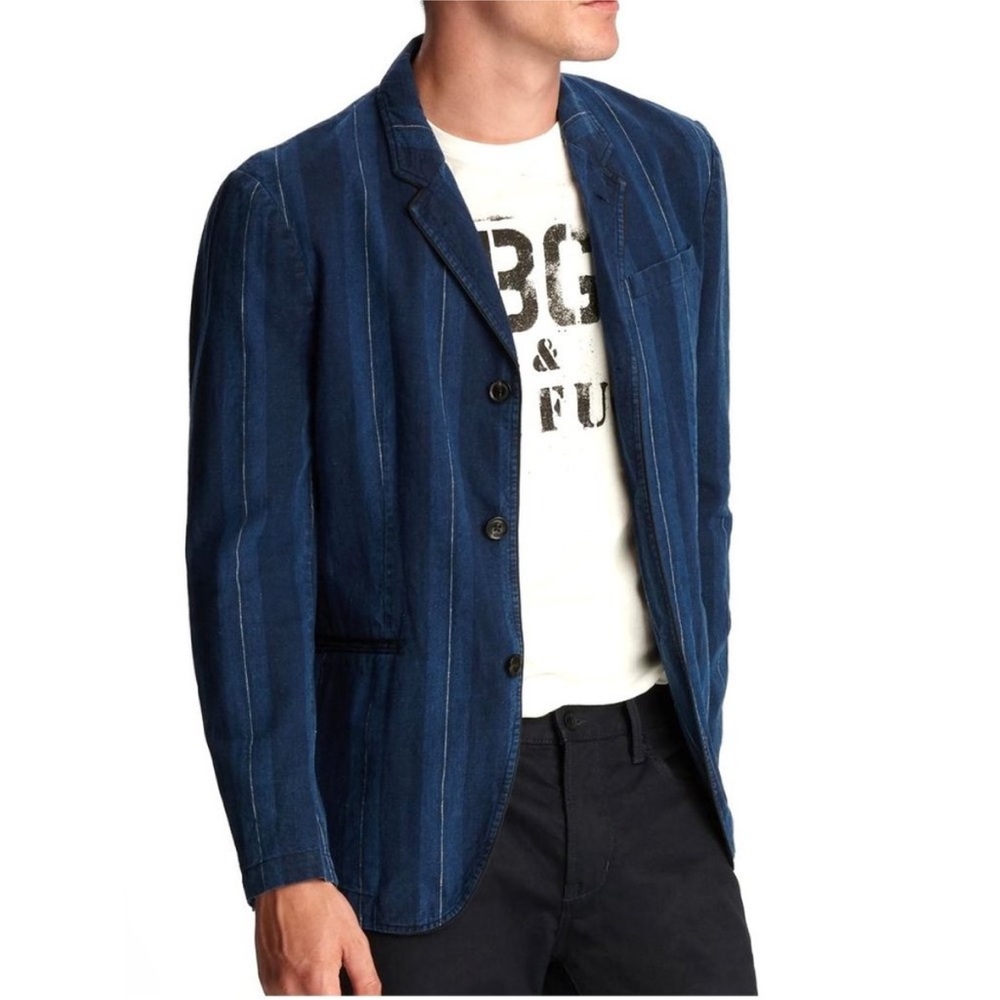 John Varvatos Star U.S.A. Tucker Notch Lapel Striped Jacket‎